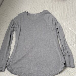 lululemon athletica Gray Crew Neck Sweater